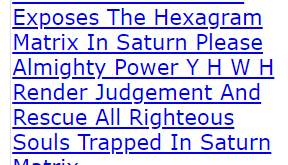 Zach Thomas Arzmon Exposes The Hexagram Matrix In Saturn Please Almighty Power Y H W H Render