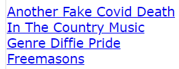 Another Fake Covid Death In The Country Music Genre Diffie Pride Freemasons