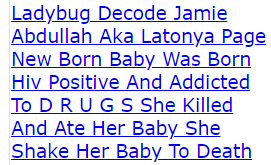 Ladybug Decode Jamie Abdullah Aka Latonya Page New Born Baby Was Born Hiv Positive And Addicted