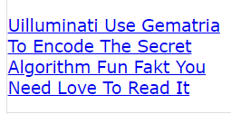 Uilluminati Use Gematria To Encode The Secret Algorithm Fun Fakt You Need Love To Read It