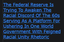 The Federal Reserve Is Trying To Awaken The Racial Discord Of The 60s Serving As A Platform For Ushering In One World Government With Feigned Racial Unity Rhetoric