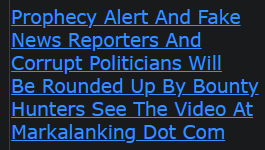 Prophecy Alert And Fake News Reporters And Corrupt Politicians Will Be Rounded Up By Bounty Hunters See The Video At Markalanking Dot Com