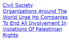 Civil Society Organizations Around The World Urge Hp Companies To End All Involvement In Violations