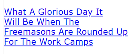 What A Glorious Day It Will Be When The Freemasons Are Rounded Up