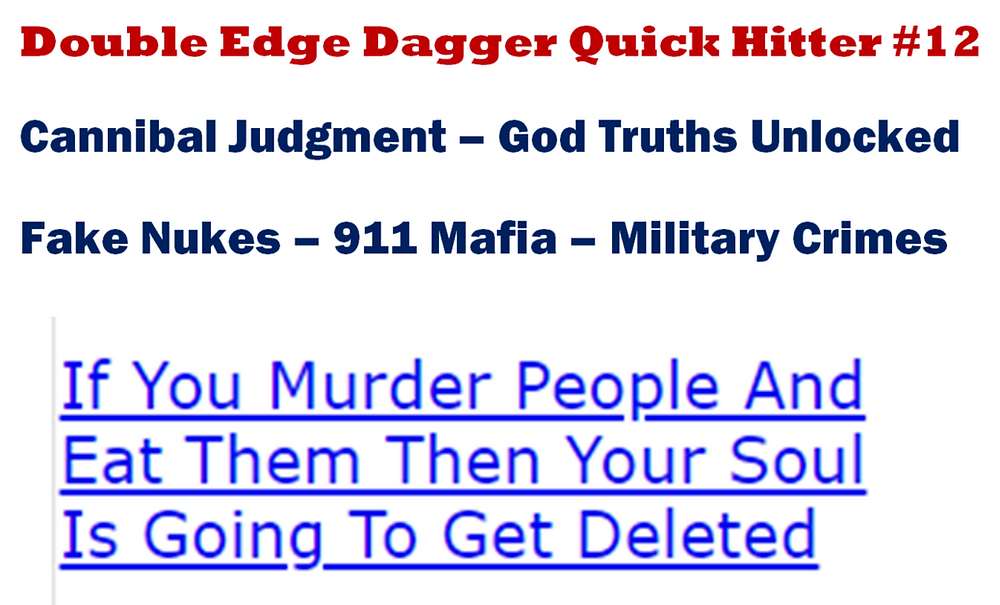 Double Edge Dagger Quick Hitter #12