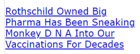 Rothschild Owned Big Pharma Has Been Sneaking Monkey D N A Into Our Vaccinations For Decades