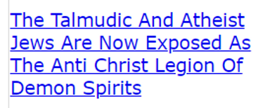 The Talmudic And Atheist (fake) Jews Are Now Exposed As The Anti Christ Legion Of Demon Spirits