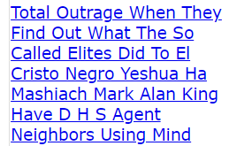 The World Will Be In Total Outrage When They Find Out What The So Called Elites Did To El Cristo