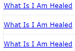 What Is I Am Healed
