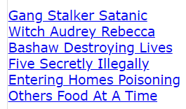 Gang Stalker Satanic Witch Audrey Rebecca Bashaw Destroying Lives Five Secretly Illegally Entering