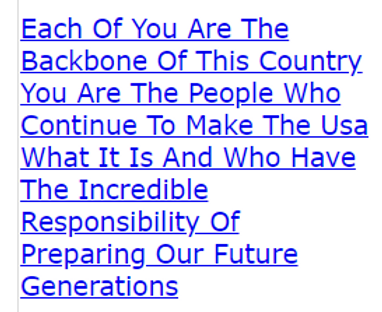 Each Of You Are The Backbone Of This Country You Are The People Who Continue To Make The Usa