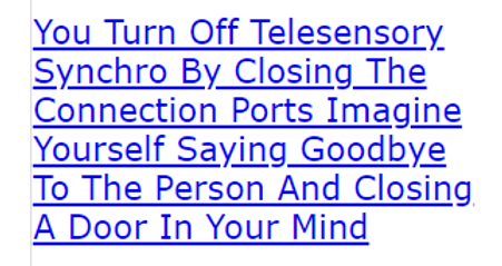 You Turn Off Telesensory Synchro By Closing The Connection Ports Imagine Yourself Saying Goodbye To 