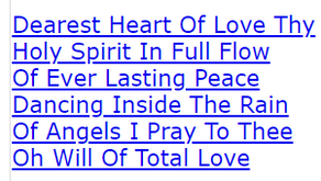 Dearest Heart Of Love Thy Holy Spirit In Full Flow Of Ever Lasting Peace Dancing Inside The Rain Of