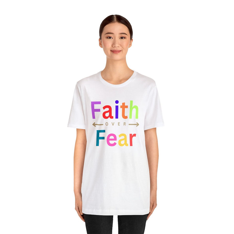 Thumbnail: Faith over Fear Unisex Jersey Short Sleeve Tee