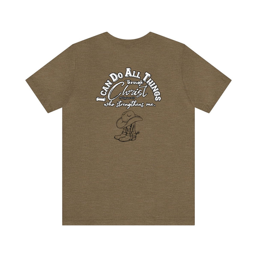 Thumbnail: I can do All Things through Christ Unisex Jersey Short Sleeve Tee