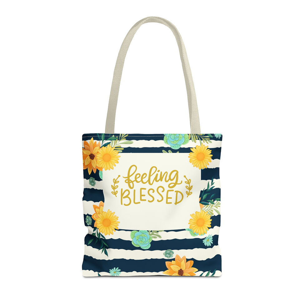 Thumbnail: Feeling Blessed Tote Bag (AOP)