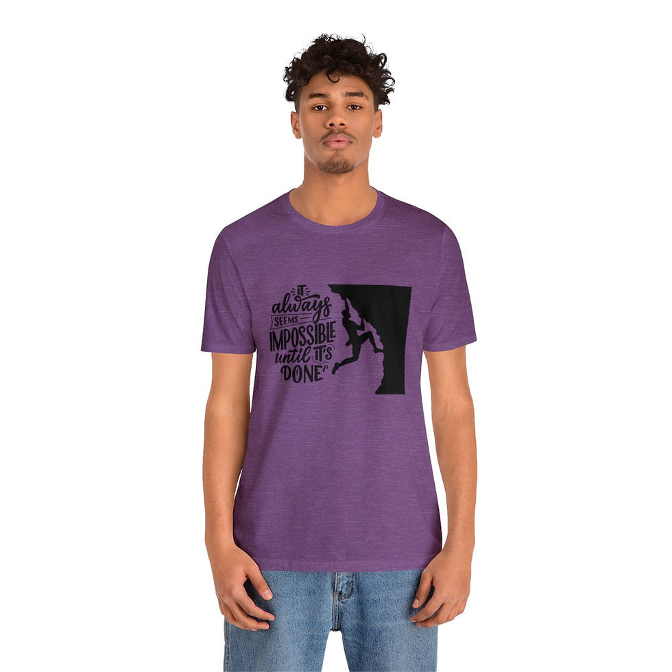 Thumbnail: It Seems Impossible Until Done Unisex Jersey Short Sleeve Tee