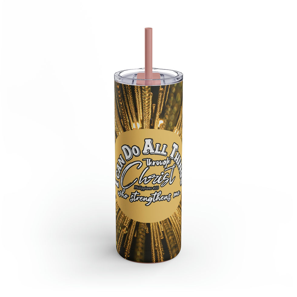 Thumbnail: I Can do all Things Maars Maker Skinny Matte Tumbler, 20oz