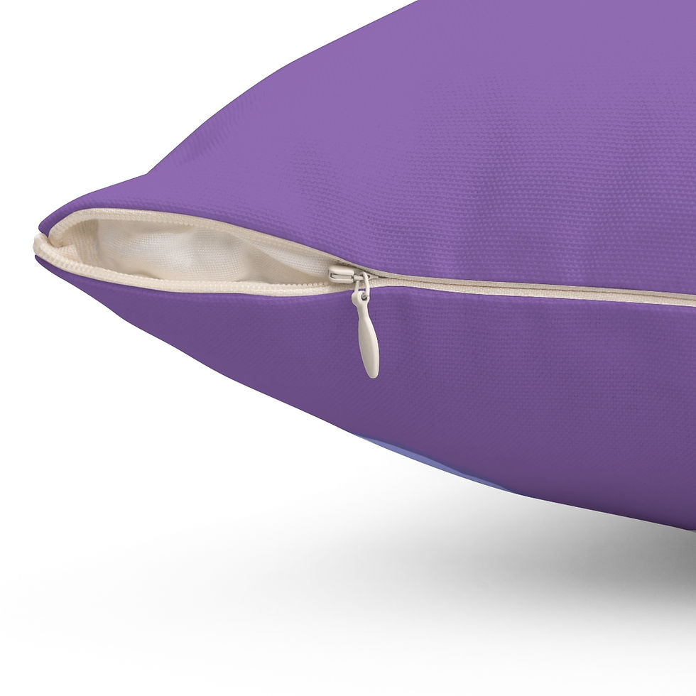 Thumbnail: I Can and I Will Purple Spun Polyester Square Pillow