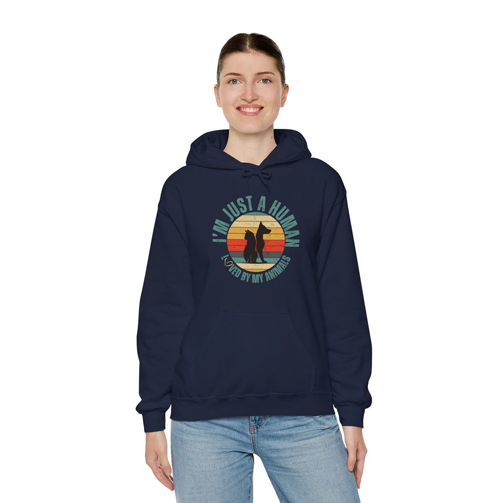 Thumbnail: Love my Animals Unisex Heavy Blend™ Hooded Sweatshirt