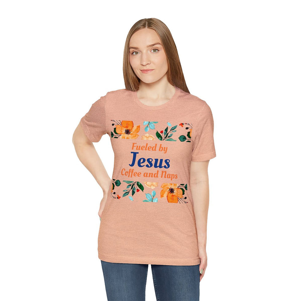 Thumbnail: Fueled by Jesus and Coffee Unisex Jersey Short Sleeve Tee