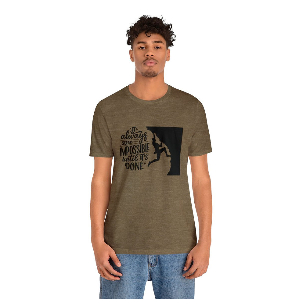 Thumbnail: It Seems Impossible Until Done Unisex Jersey Short Sleeve Tee