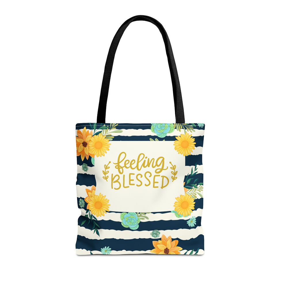 Thumbnail: Feeling Blessed Tote Bag (AOP)