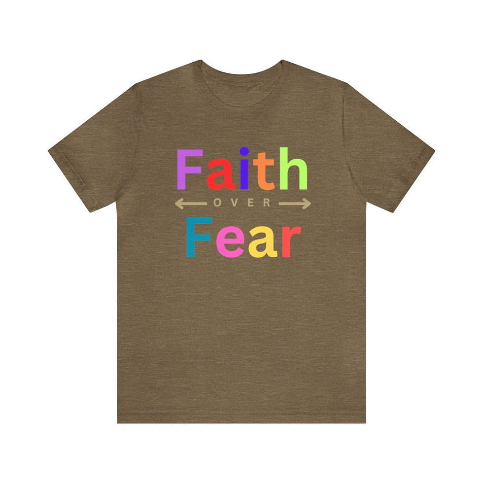 Thumbnail: Faith over Fear Unisex Jersey Short Sleeve Tee