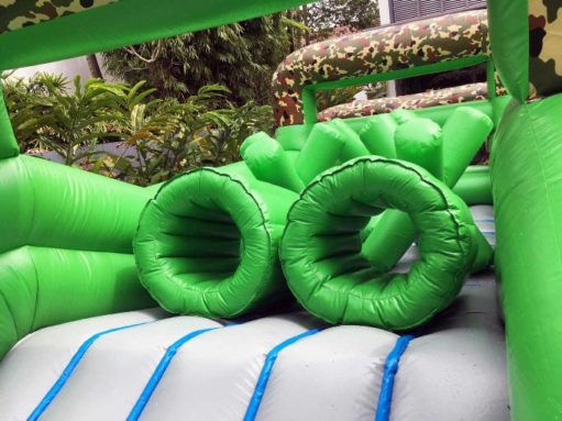 Thumbnail: military obstacle bouncy castle rental