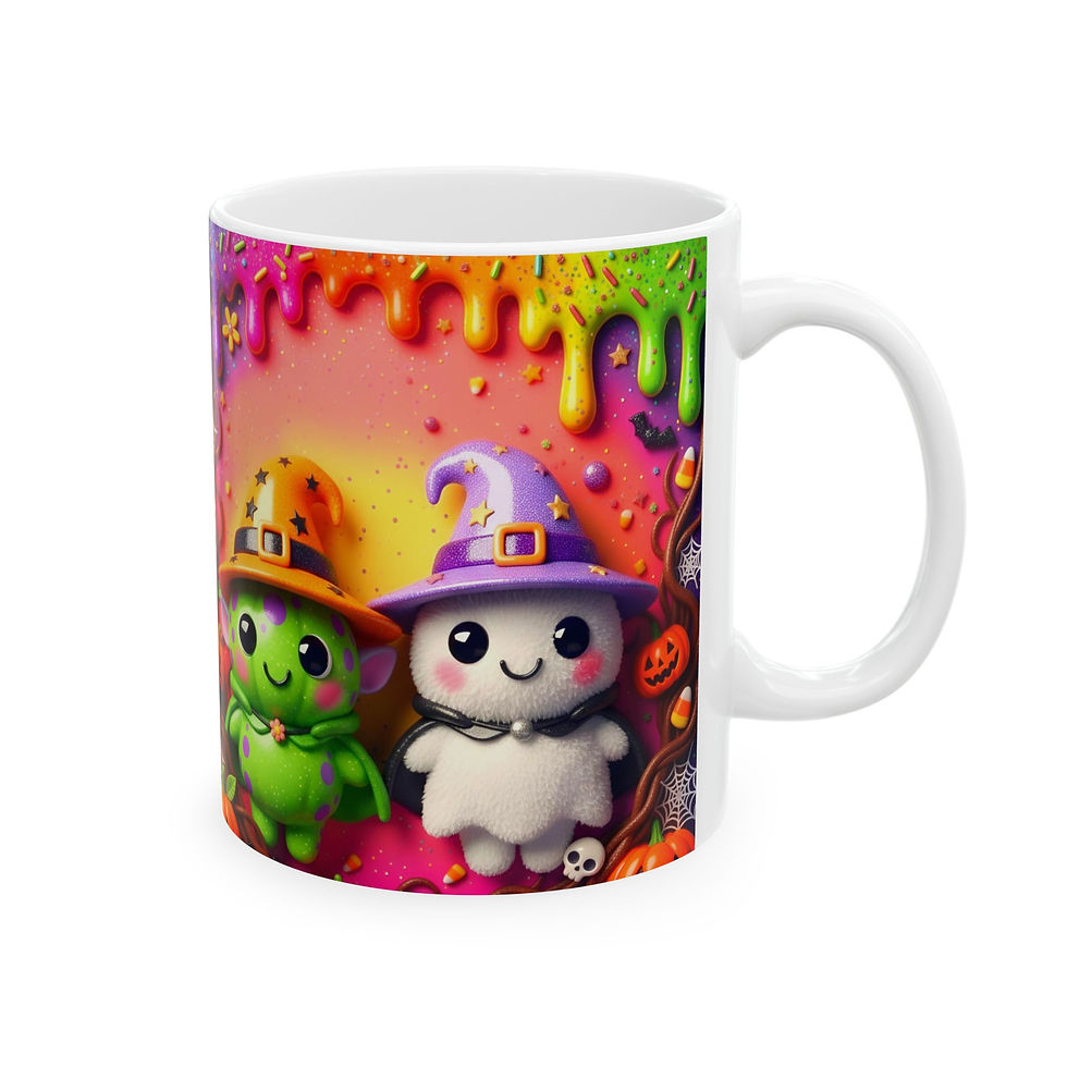 3D-HALLOWEEN-SLIME-GHOST AND MONSTER