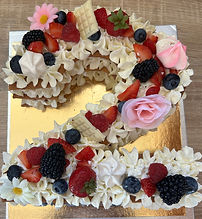 Number Cake : Vanille / fruits rouges