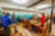 hostel guests socializing in lounge