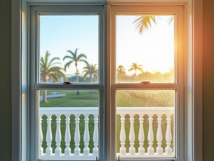 Clean and Dirty window for residential window cleaning