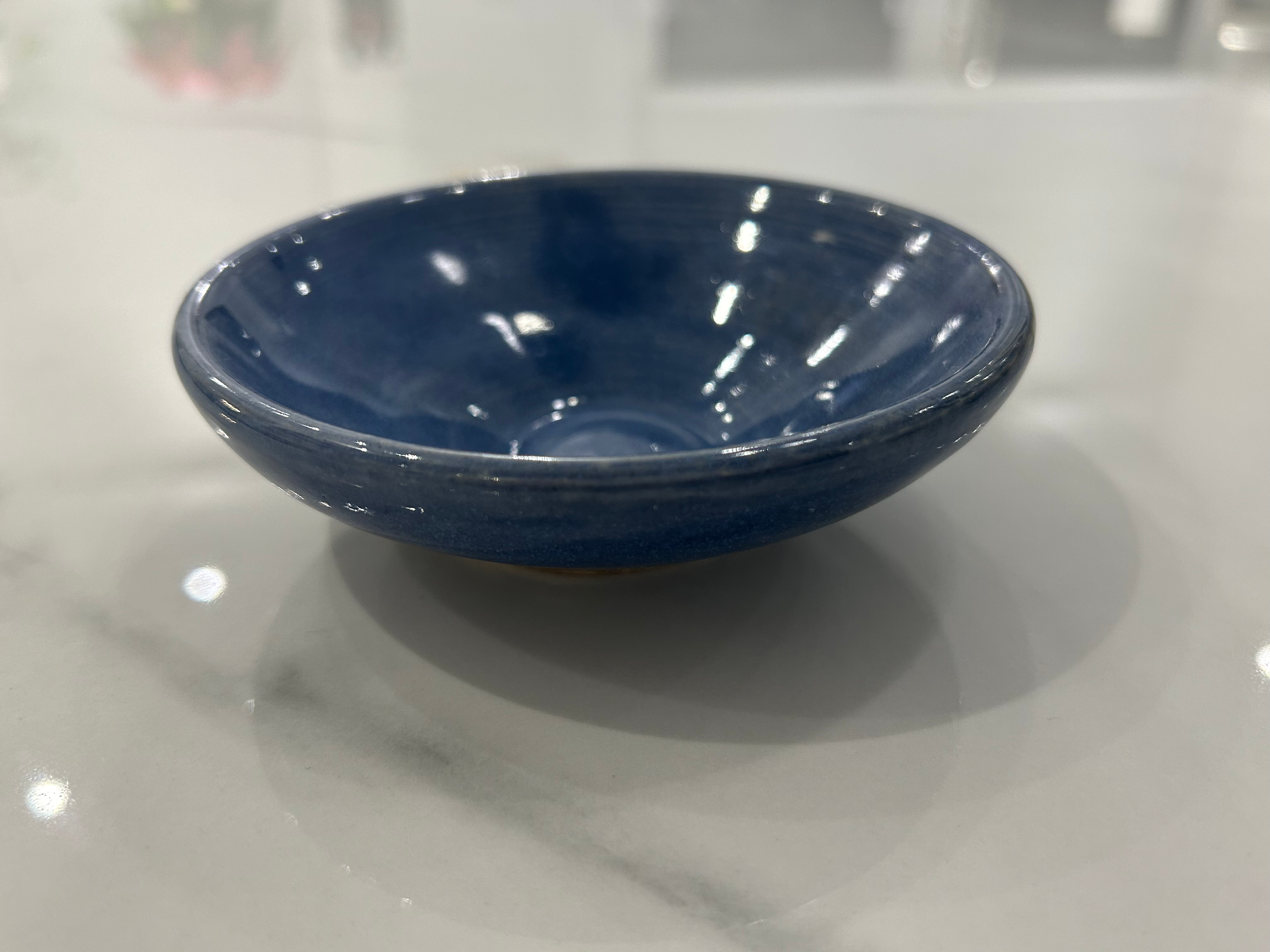 small blue bowl