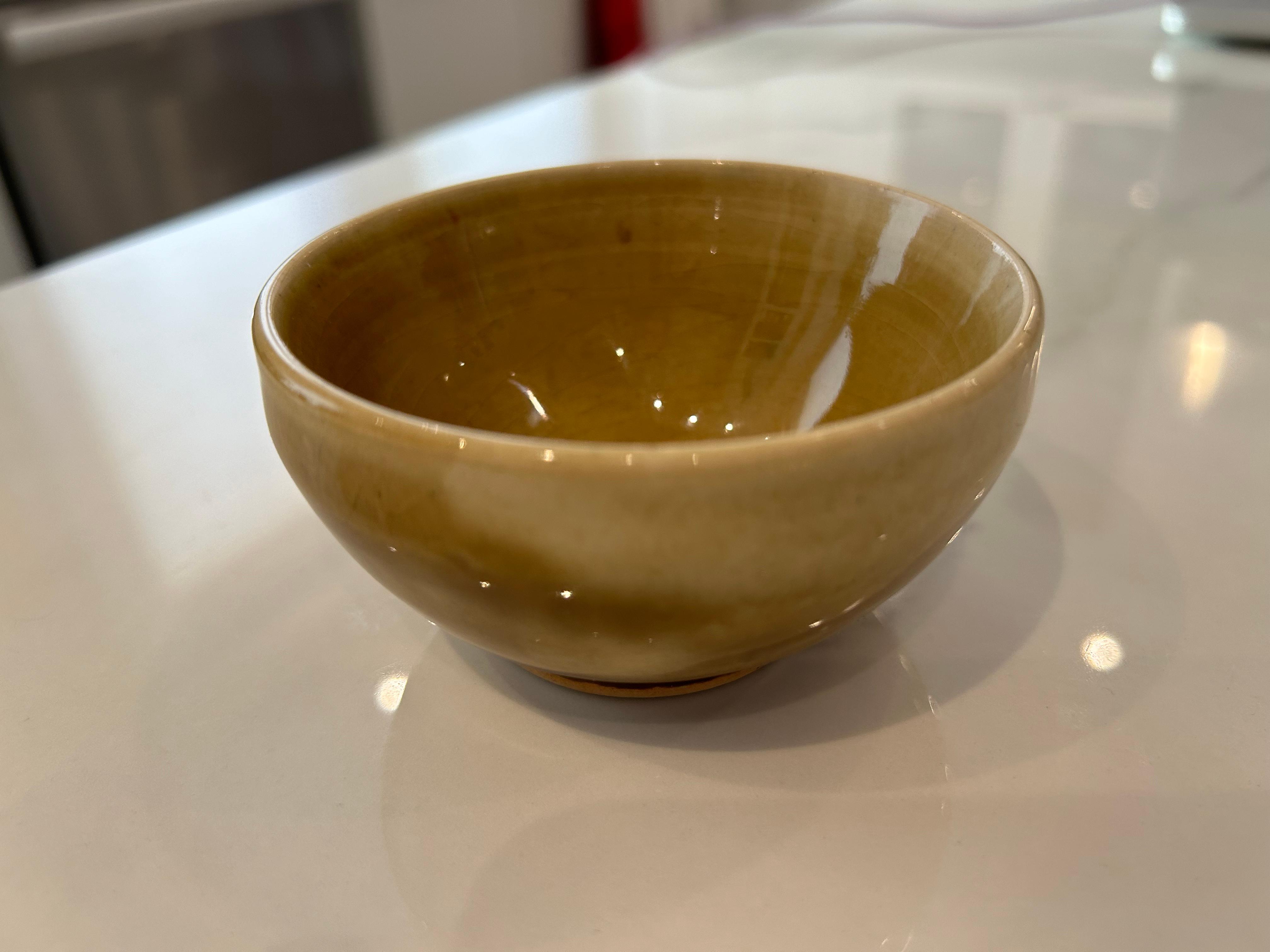 small/short amber bowl