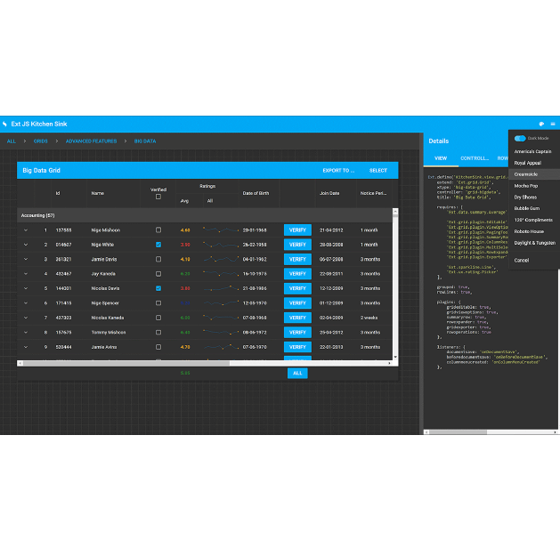 縮圖：Sencha Ext JS
