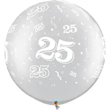 Thumbnail: Jumbo Round Latex Helium Single - Milestone Print