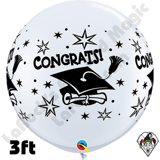 Thumbnail: Jumbo Round Latex Helium Single - Milestone Print