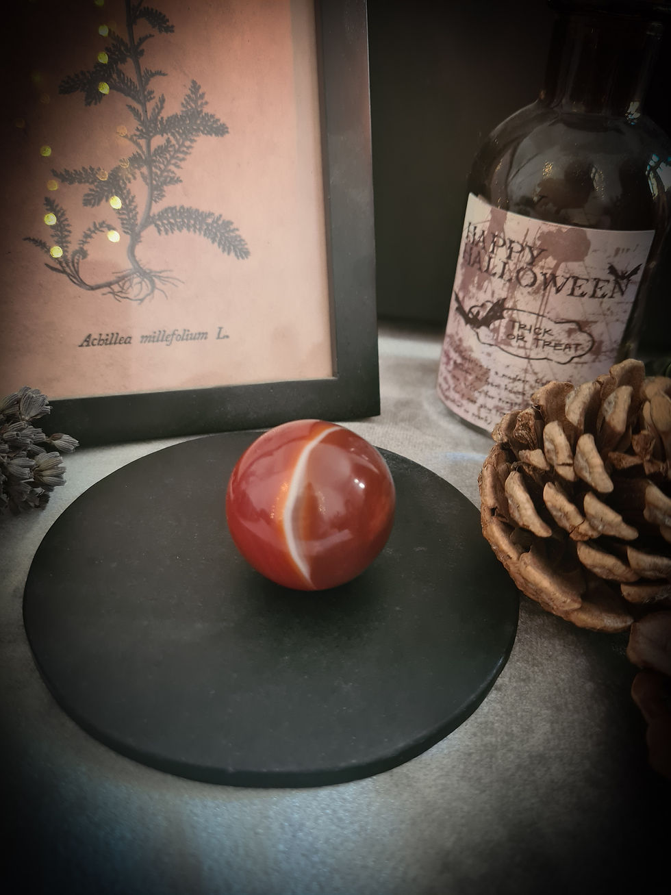 Sphère en cornaline