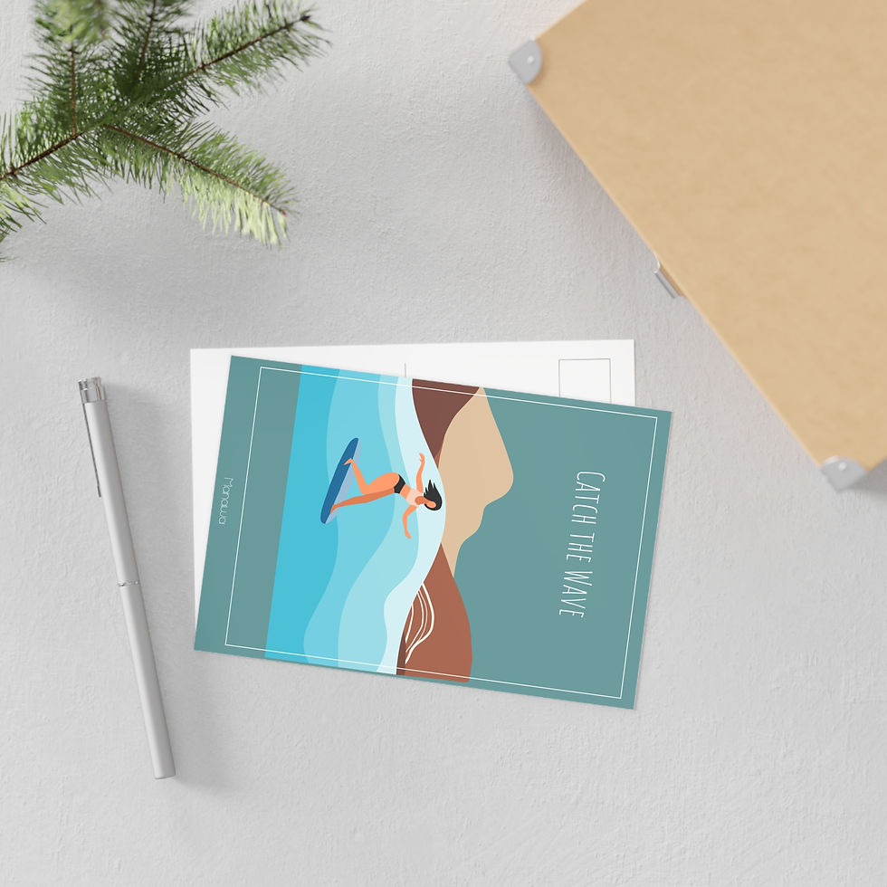 Miniaturbild: Postkarte Catch the wave 2.0 / Postcard Catch the wave 2.0