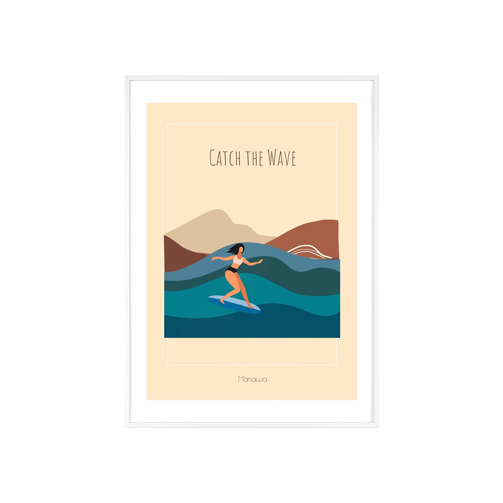 Miniaturbild: Poster Catch the wave 2.0 mit Rahmen / Poster Catch the wave 2.0 with frame 