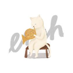 emhe_cat_playing_frenchhorn