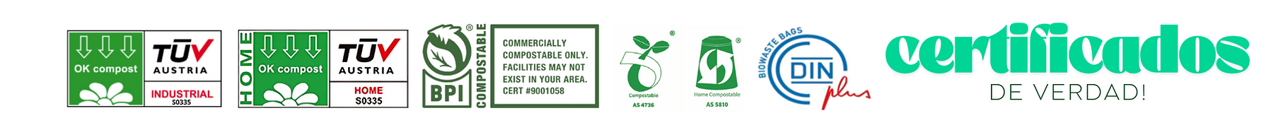 Inicio , Certificado Bolsas compostables y Biodegradables