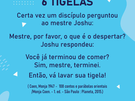 Leia com atenção esse provérbio Chinês.