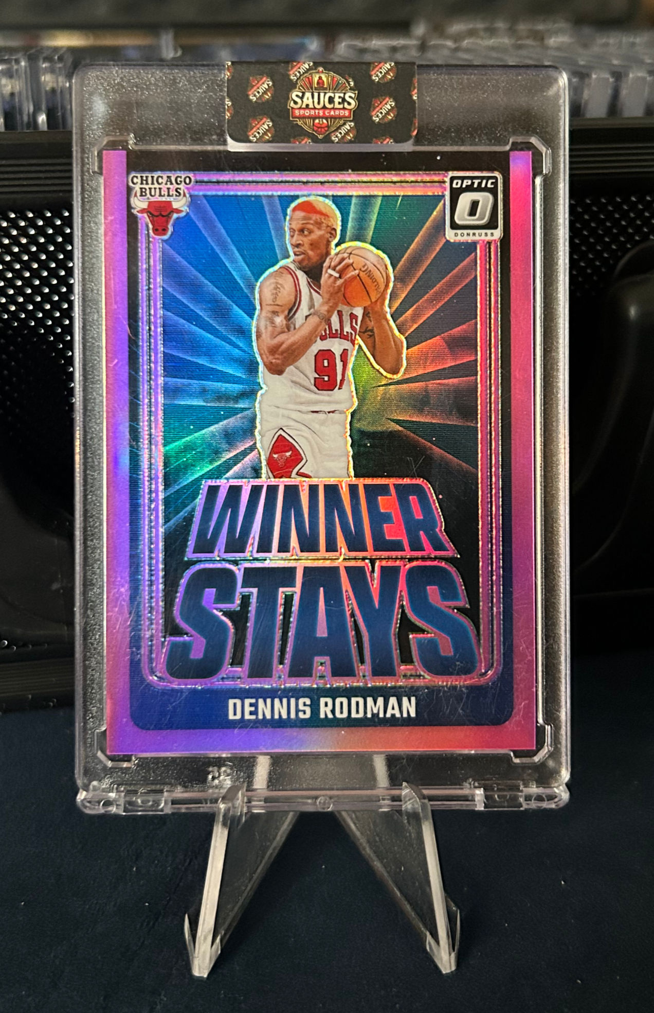 Dennis Rodman - 2024-2025 Donruss Optic Winner Stays Pink 23/25