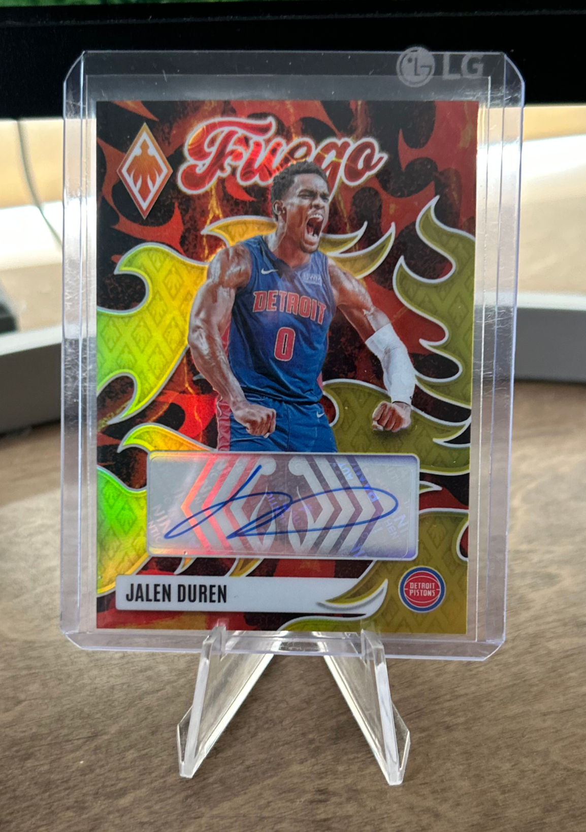 Jalen Duren - 2023-2024 Panini Phoenix Fuego Autographs Yellow 15/35