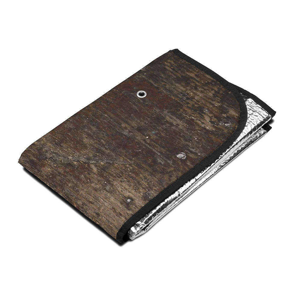 Thumbnail: Wooden Design Reflective Car Sun Shades  - UV Protection, Style, & ProTraxx Logo