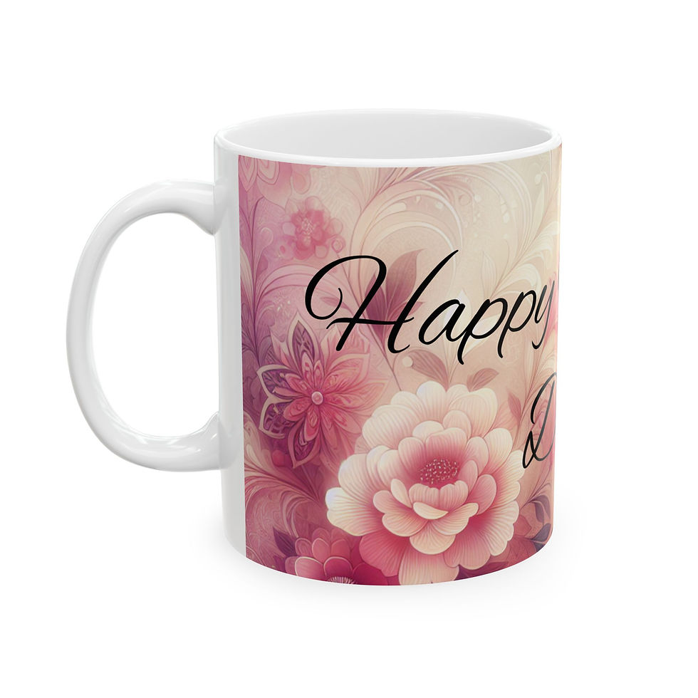 Thumbnail: Mother's Day Floral Ceramic Mug - 11oz & 15oz Gift for Moms