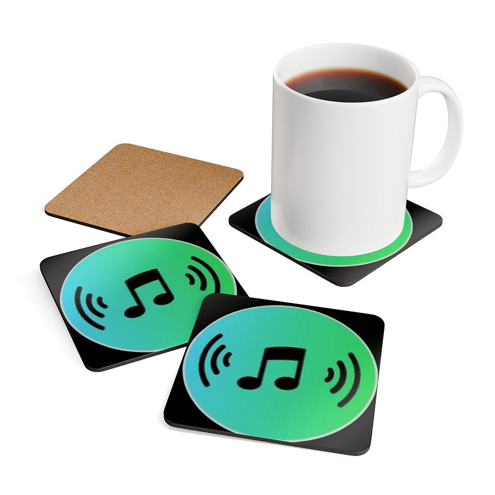 Thumbnail: ProTraxx Corkwood Coaster Set - Perfect for Music Lovers & Home Decor