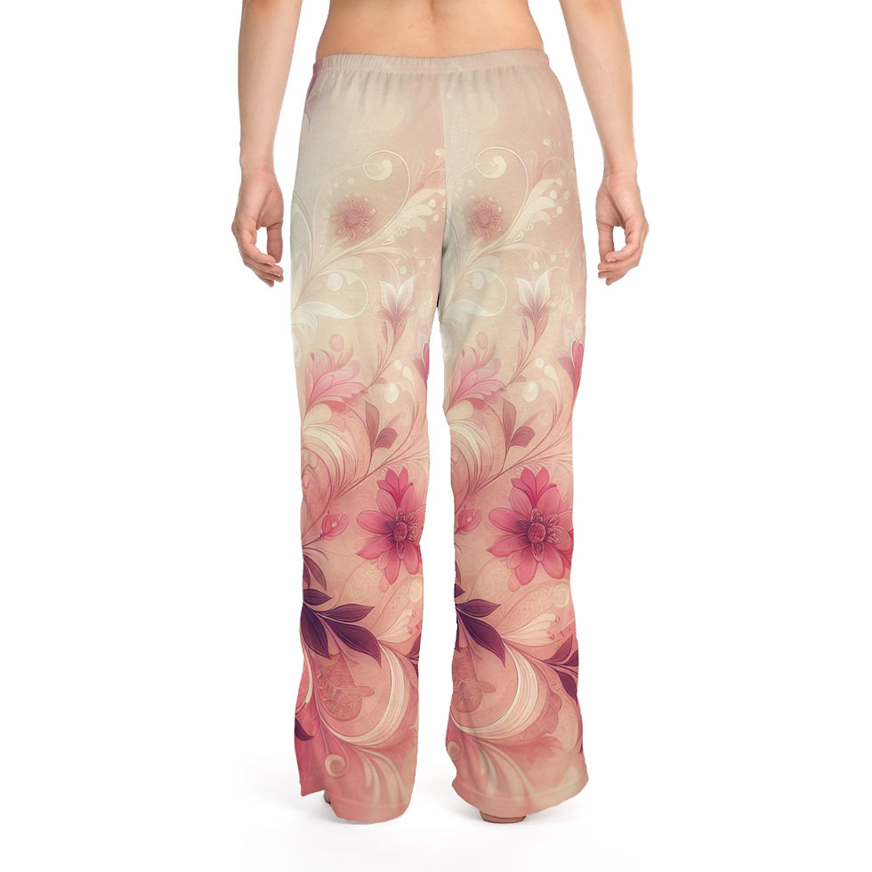Thumbnail: Women's Floral Print Pajama Pants - Perfect for Relaxation & Cozy Nights